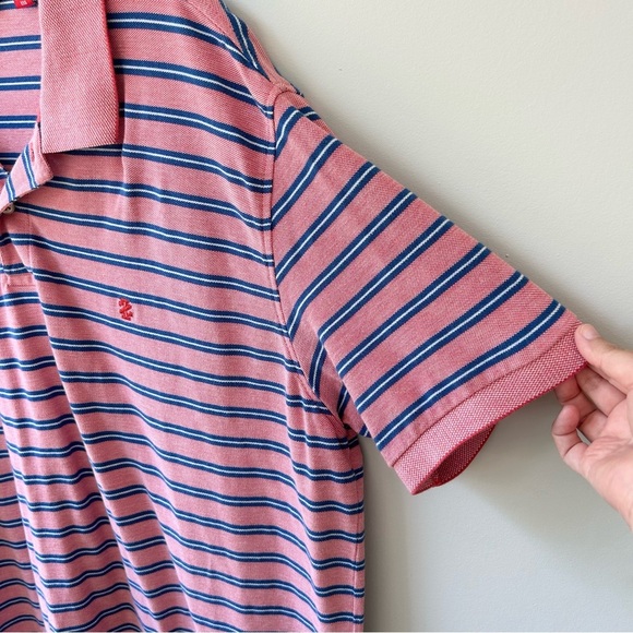 Izod men’s knit short sleeved striped polo shirt - Picture 4 of 8